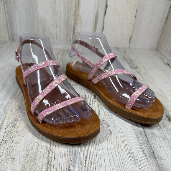 NEW Steve Madden Tan Silver Buckle Strappy Summer Sandals #827 - Picture 6 of 10